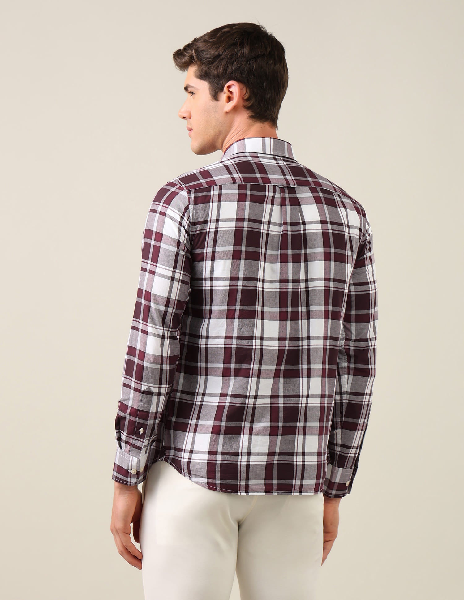 Plaid Checked Tailored Fit Shirt Red - U.S. Polo Assn. India | Large