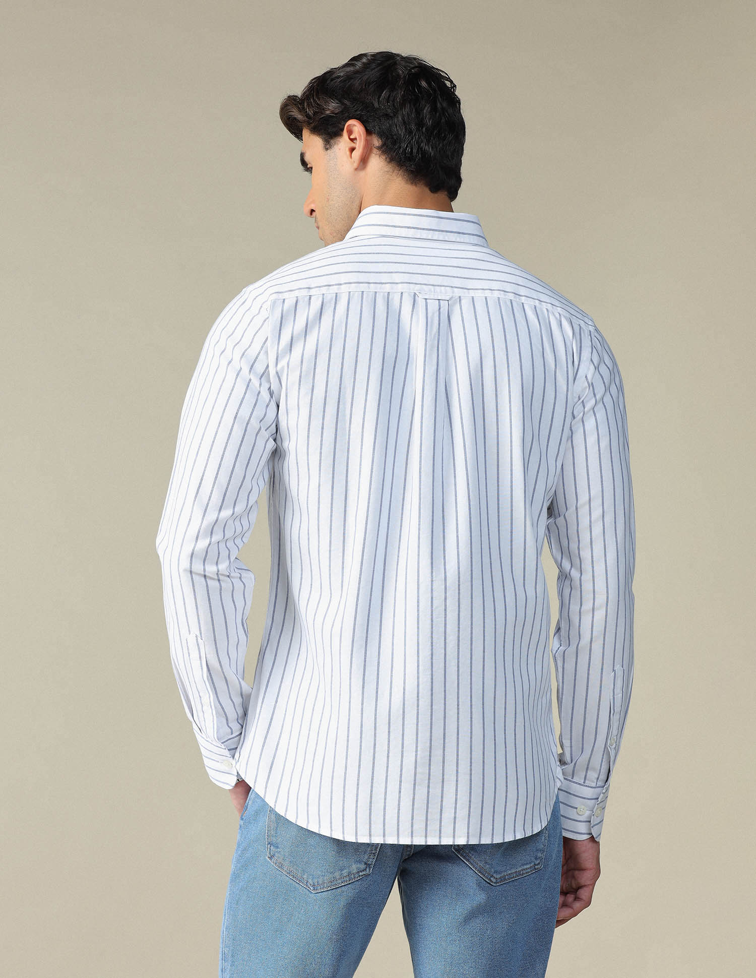 Vertical Striped Button Down Shirt Blue - U.S. POLO ASSN. | Large