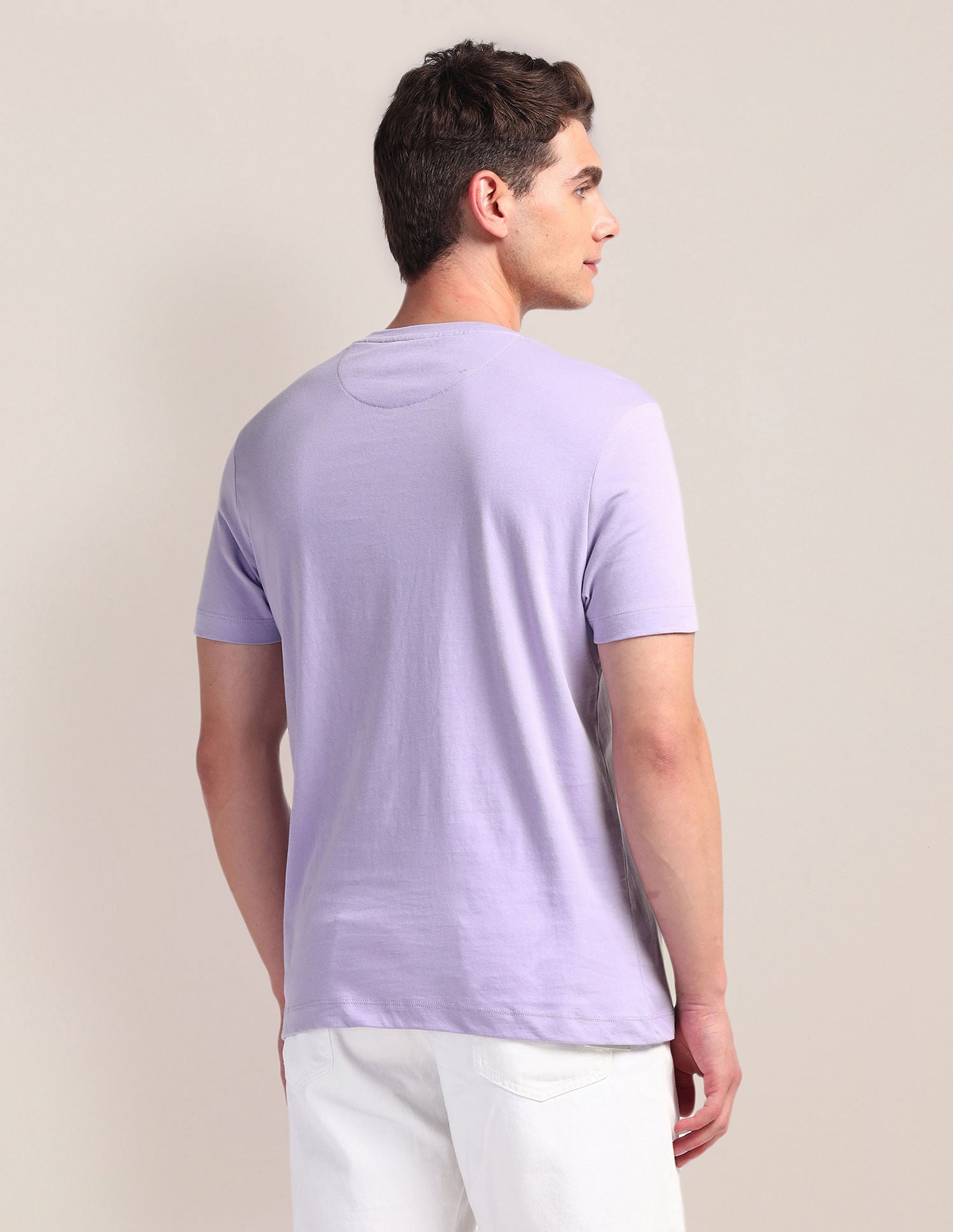 Brand Print Slim Fit T-Shirt Purple - U.S. Polo Assn. India | Large
