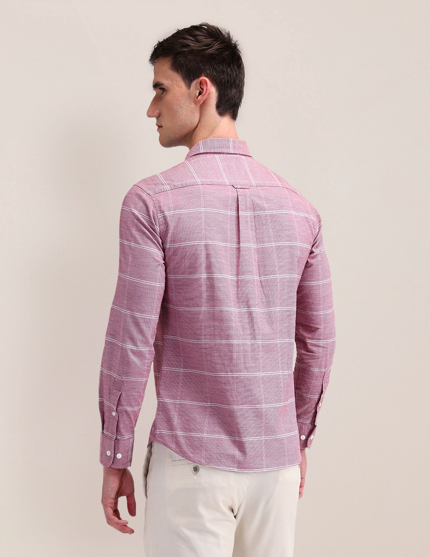 Tailored Fit Checked Shirt Red - U.S. Polo Assn. India | Large