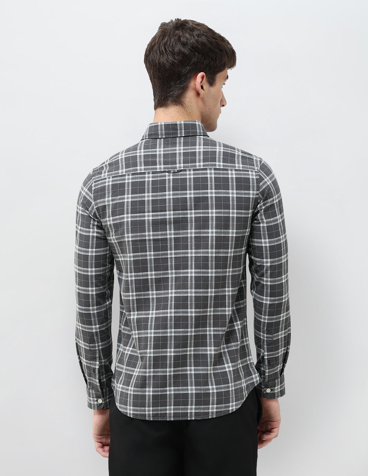 Regular Fit Grid Tattersall Checked Shirt Dark Grey - U.S. POLO ASSN. | Large