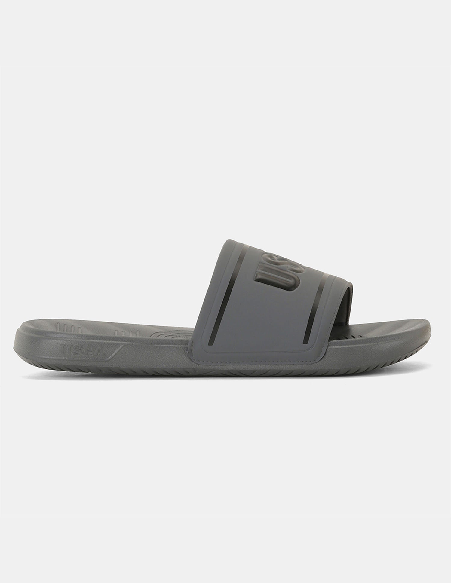Men Eva Deja Slippers Grey - U.S. Polo Assn. India | Large