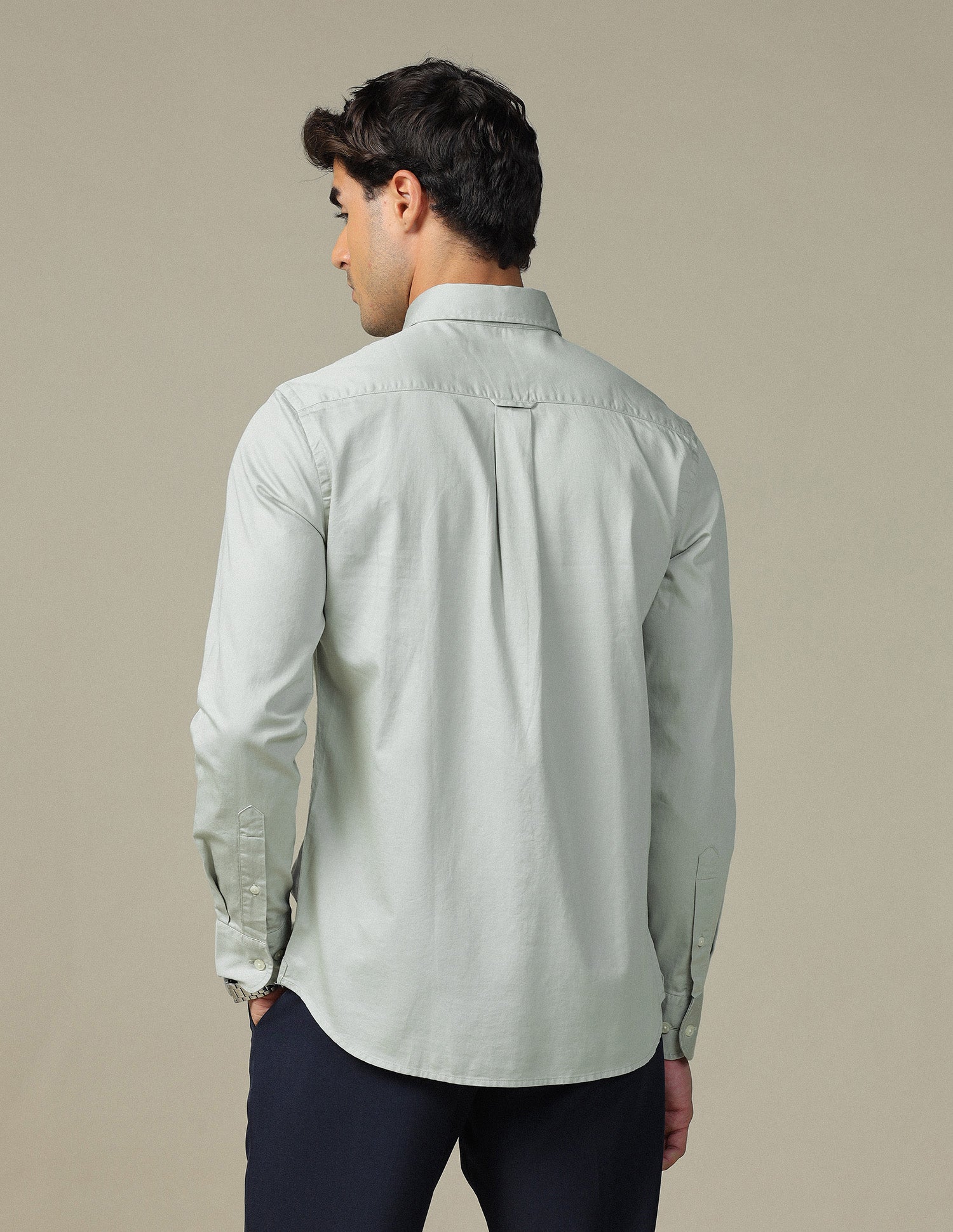 Pure Cotton Tailored Fit Shirt Light Grey - U.S. POLO ASSN. | Large