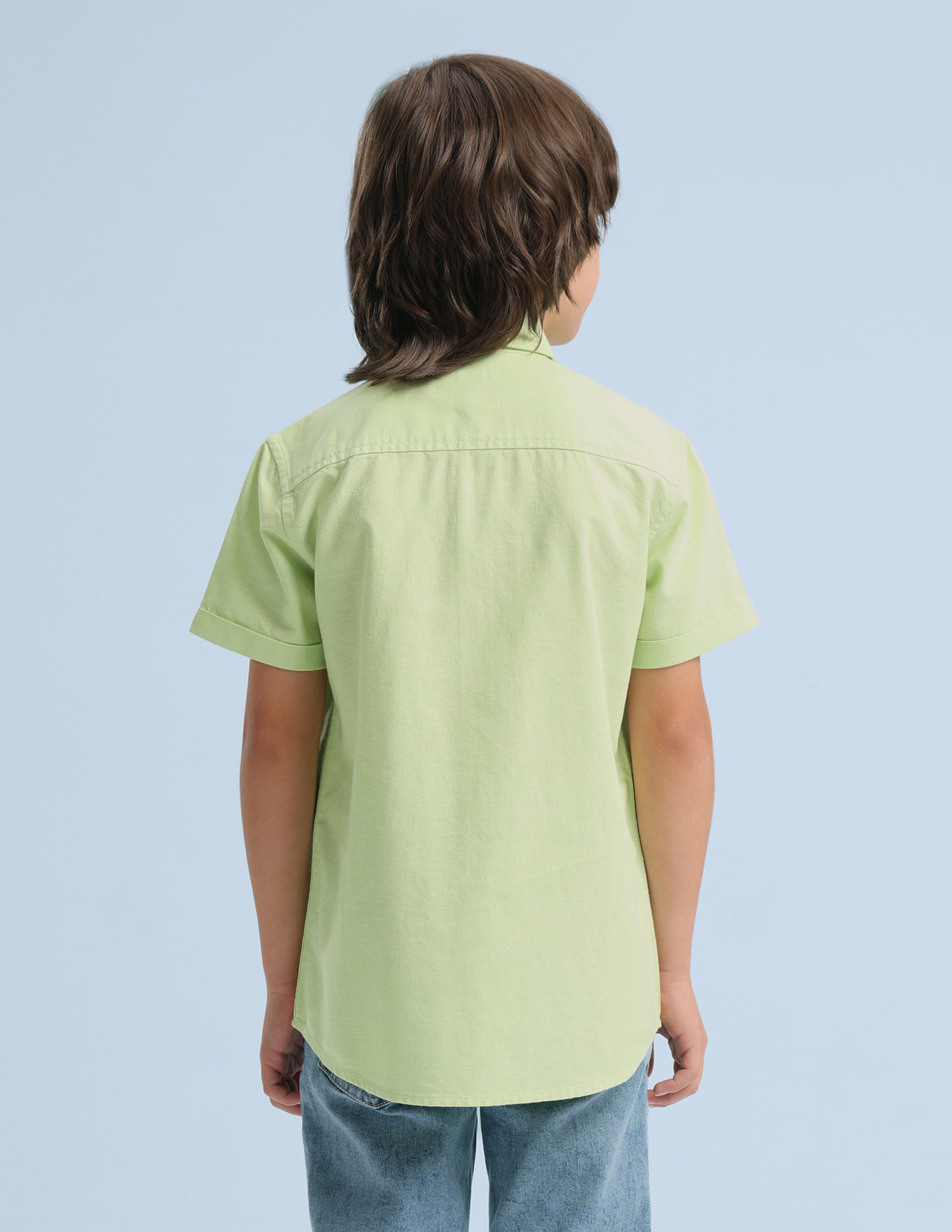 Solid Oxford Shirt Light Green - U.S. Polo Assn. India | Large
