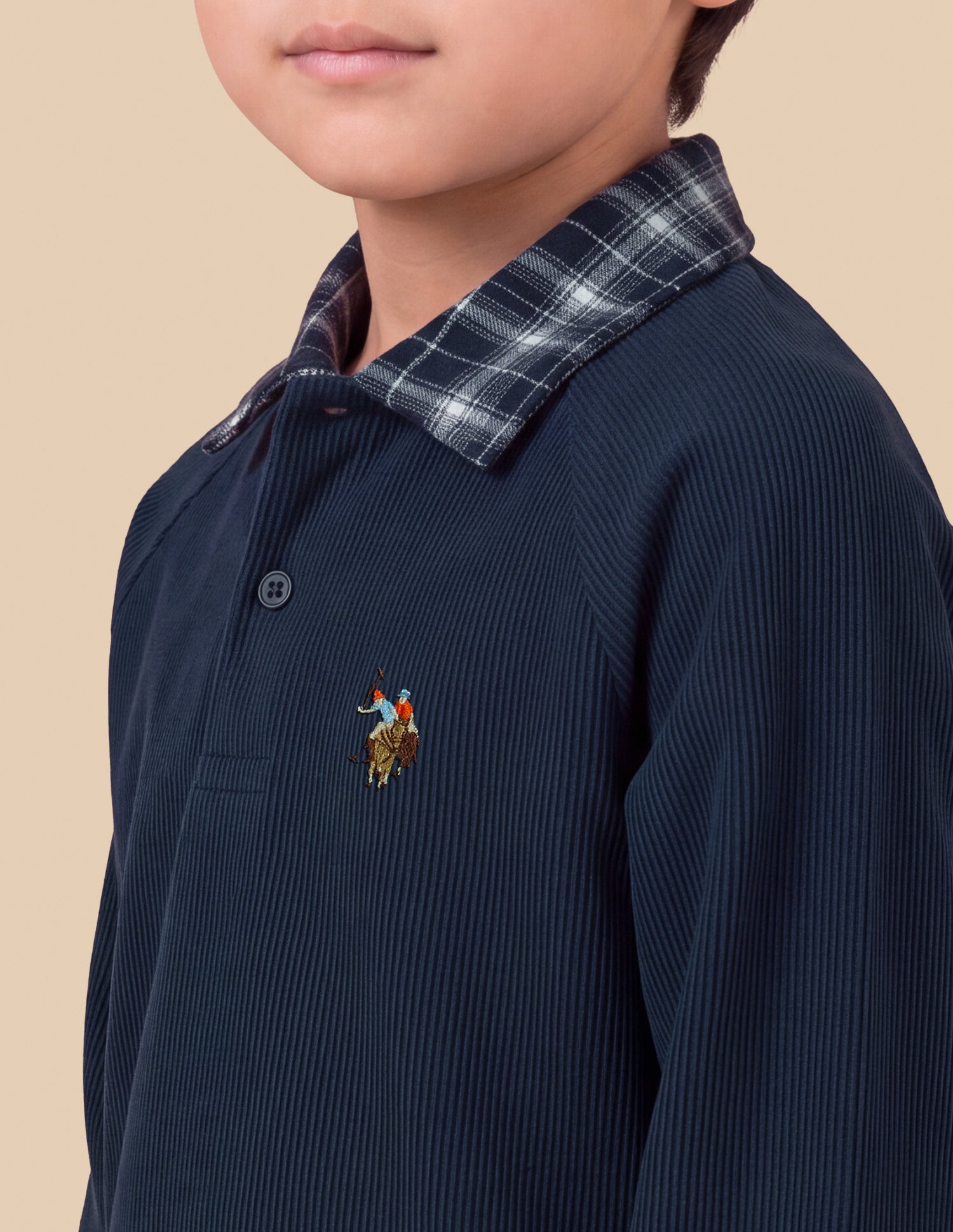 Solid Regular Fit Sweatshirt Navy - U.S. Polo Assn. India | Large