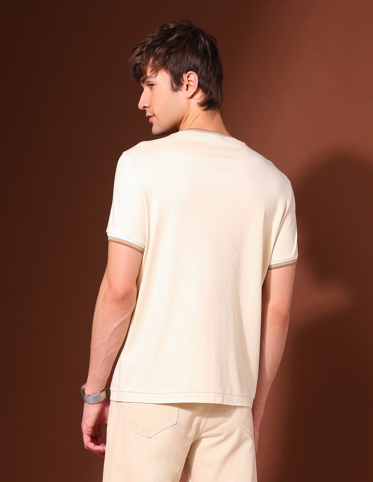 Slim Fit Working Holiday T-Shirt Beige - U.S. POLO ASSN. | Large