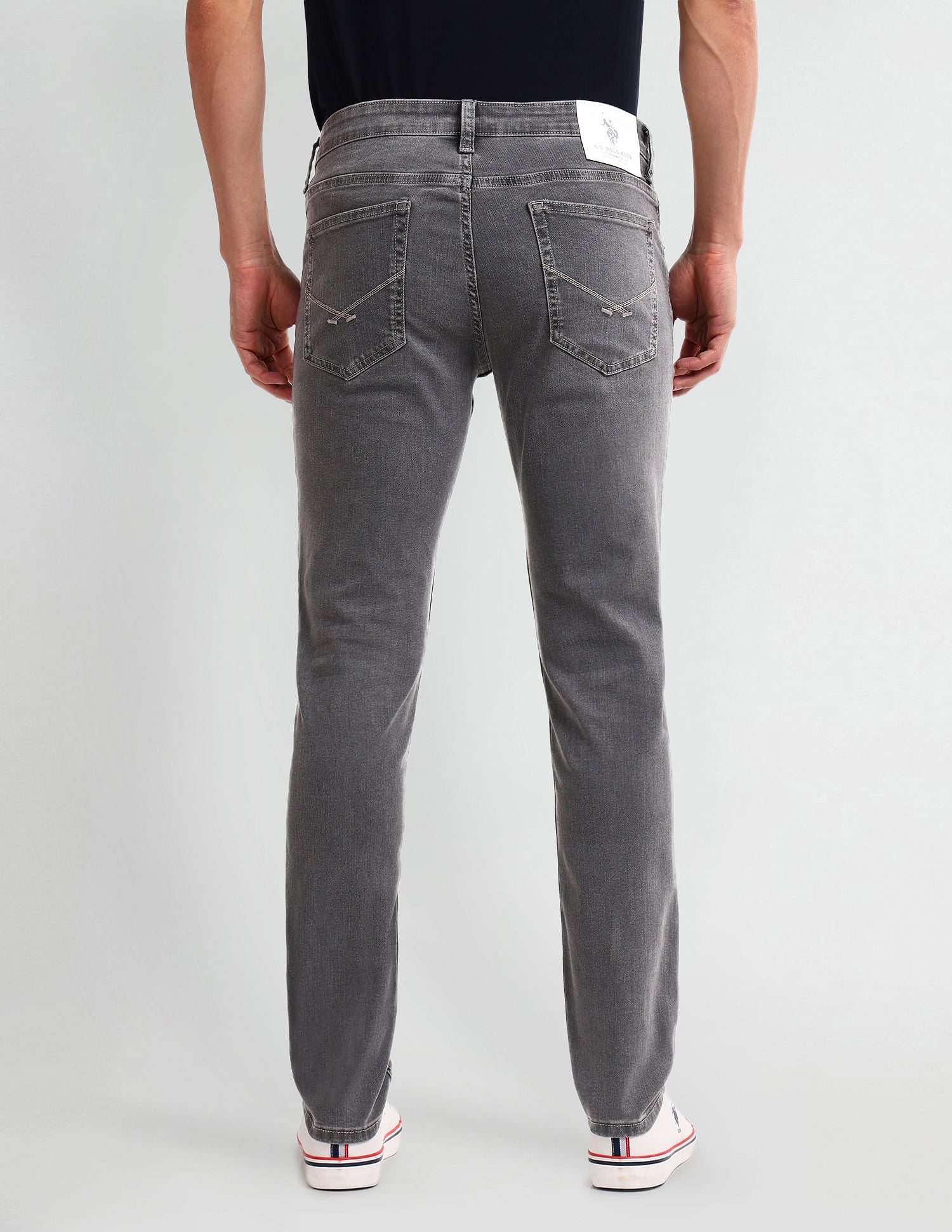 Brandon Slim Tapered Grey Jeans Grey - U.S. Polo Assn. India | Large