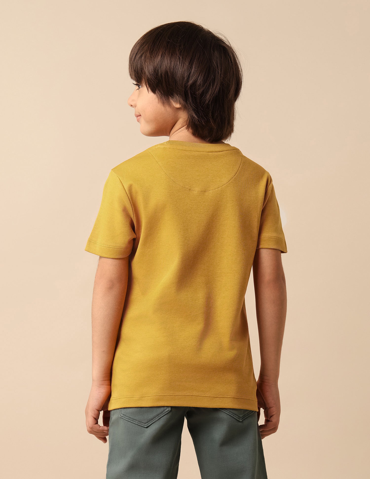Boys Pure Cotton Regular Fit T Shirt Yellow - U.S. POLO ASSN. | Large