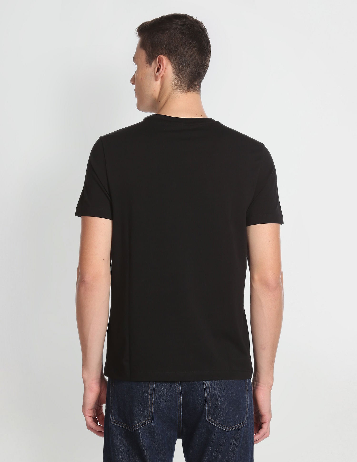 Crew Neck Slim Fit T-Shirt Black - U.S. POLO ASSN. | Large