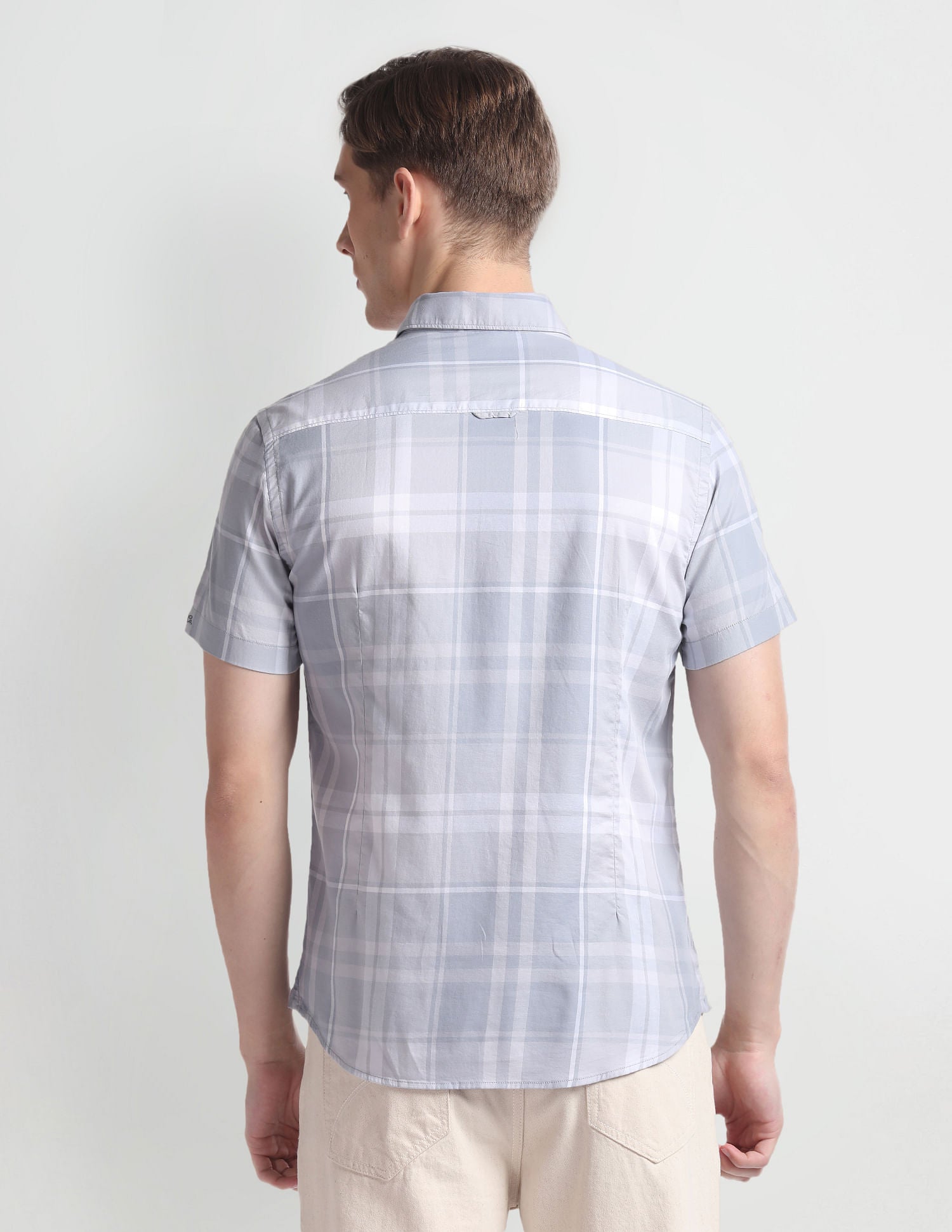 Tartan Check Twill Shirt Grey - U.S. Polo Assn. India | Large
