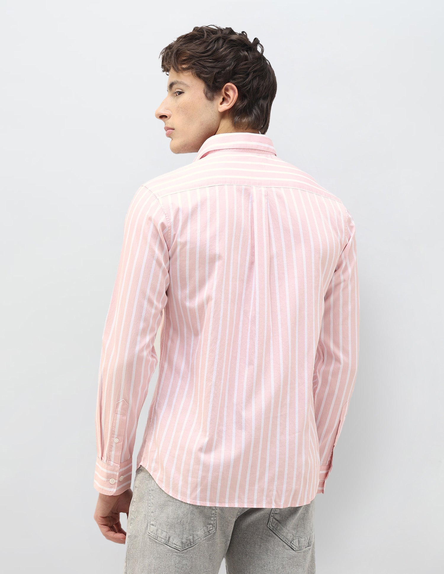 Casa De Campo Vertical Striped Shirt Pink - U.S. Polo Assn. India | Large