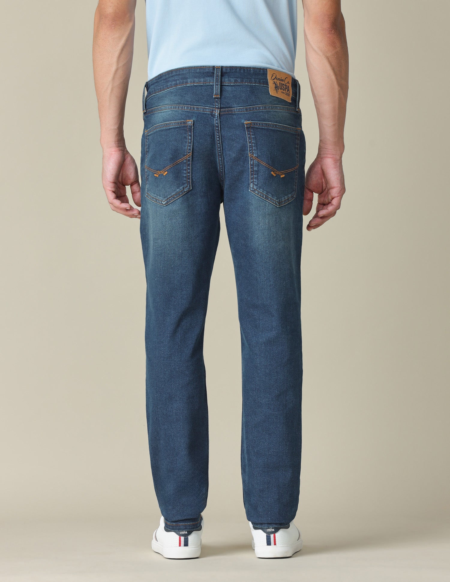 Brandon Slim Tapered Fit Blue Jeans Indigo - U.S. POLO ASSN. | Large