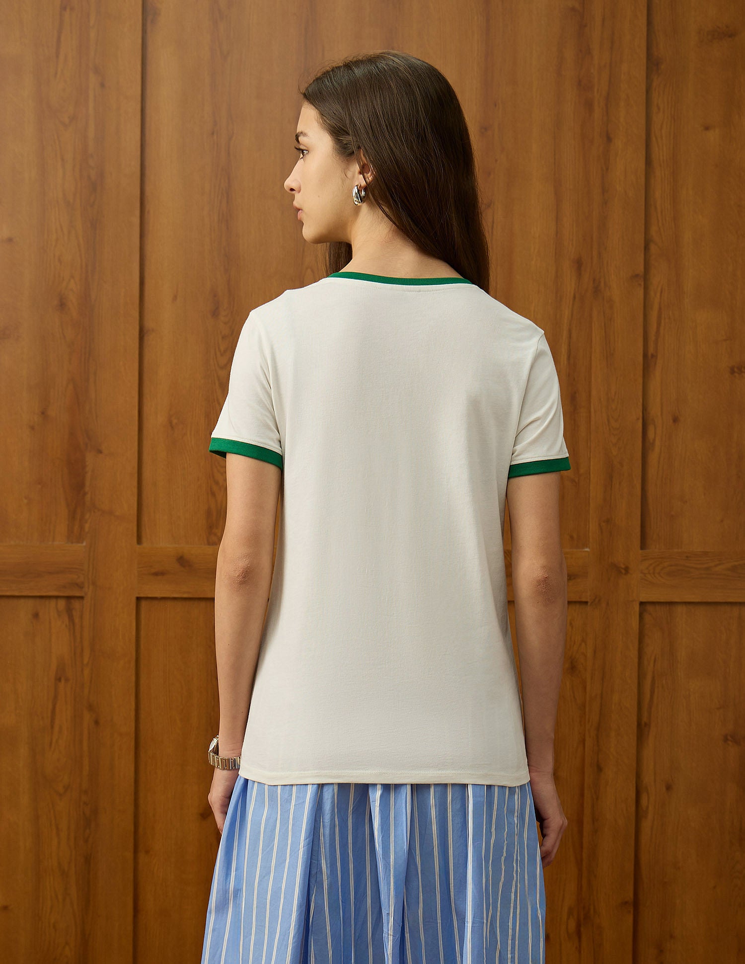 Regular Fit Brand Printed T-Shirt Off White - U.S. POLO ASSN. | Large