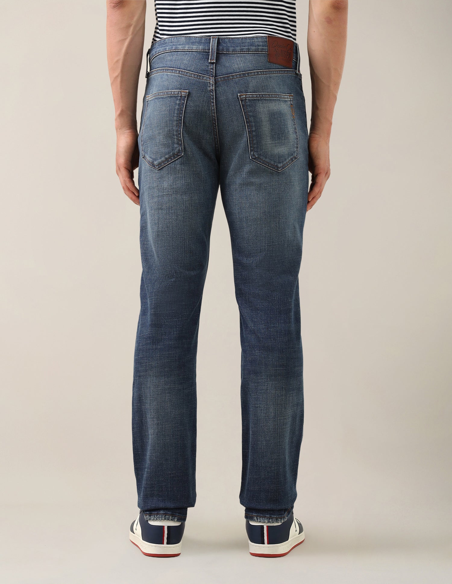 Harold Slim Straight Fit Blue Jeans Blue - U.S. Polo Assn. India | Large