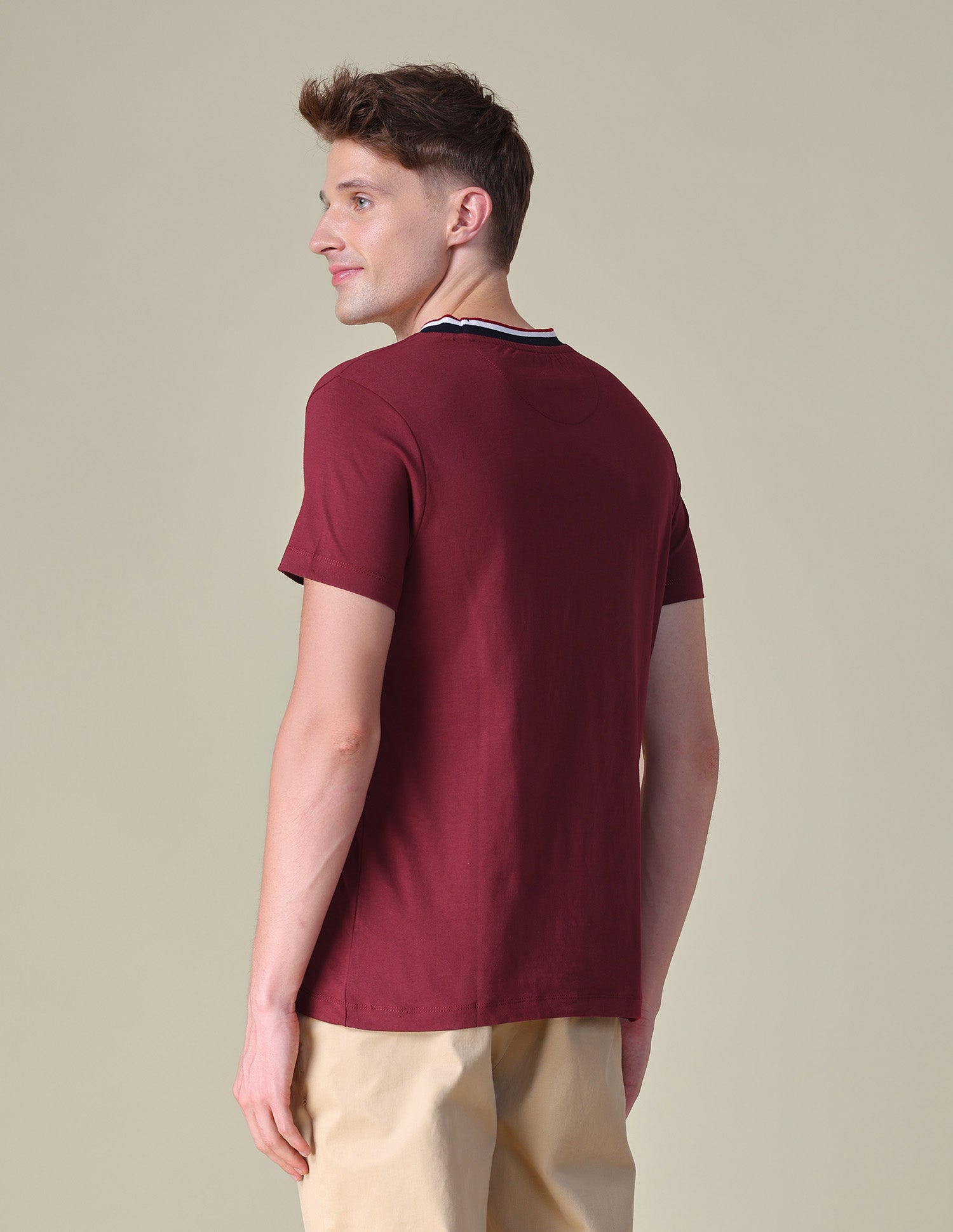 Brand Printed Slim Fit T-Shirt Maroon - U.S. POLO ASSN. | Large