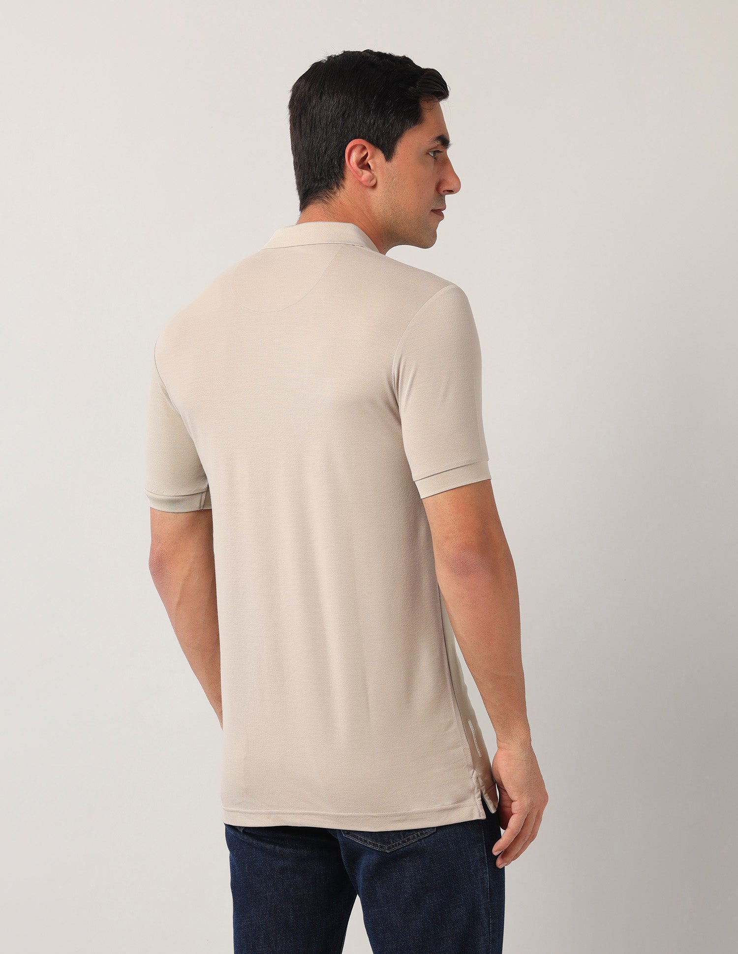 Muscle Fit Black Label Polo Shirt Beige - U.S. Polo Assn. India | Large
