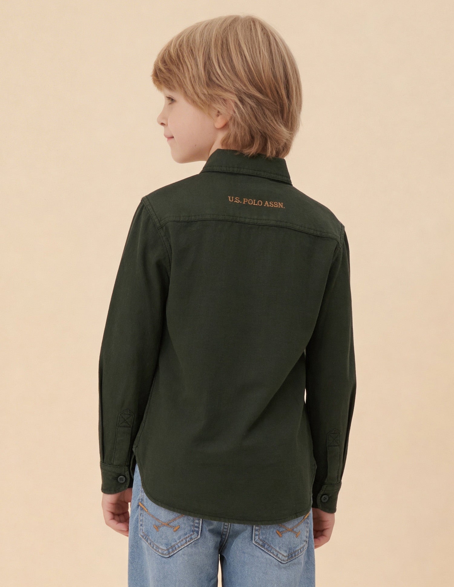 Solid Twill Shirt Olive - U.S. Polo Assn. India | Large