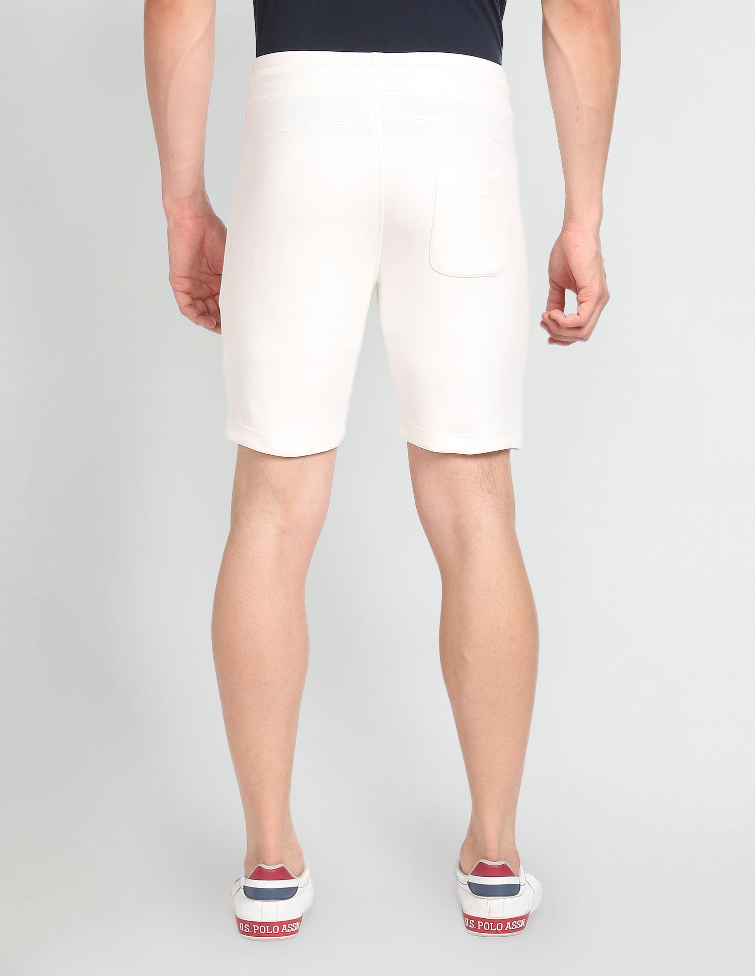 Solid Knit Shorts White - U.S. Polo Assn. India | Large