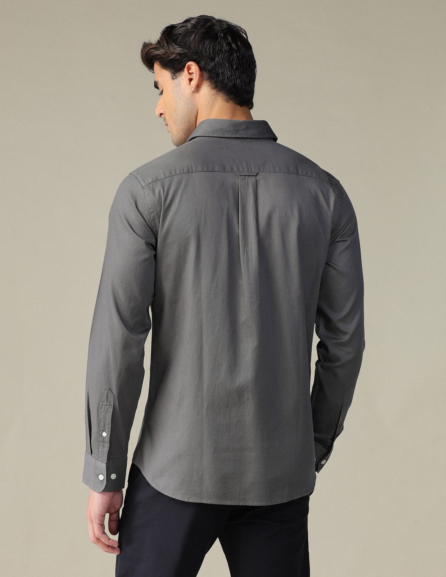 Pure Cotton Tailored Fit Shirt Charcoal - U.S. POLO ASSN. | Large