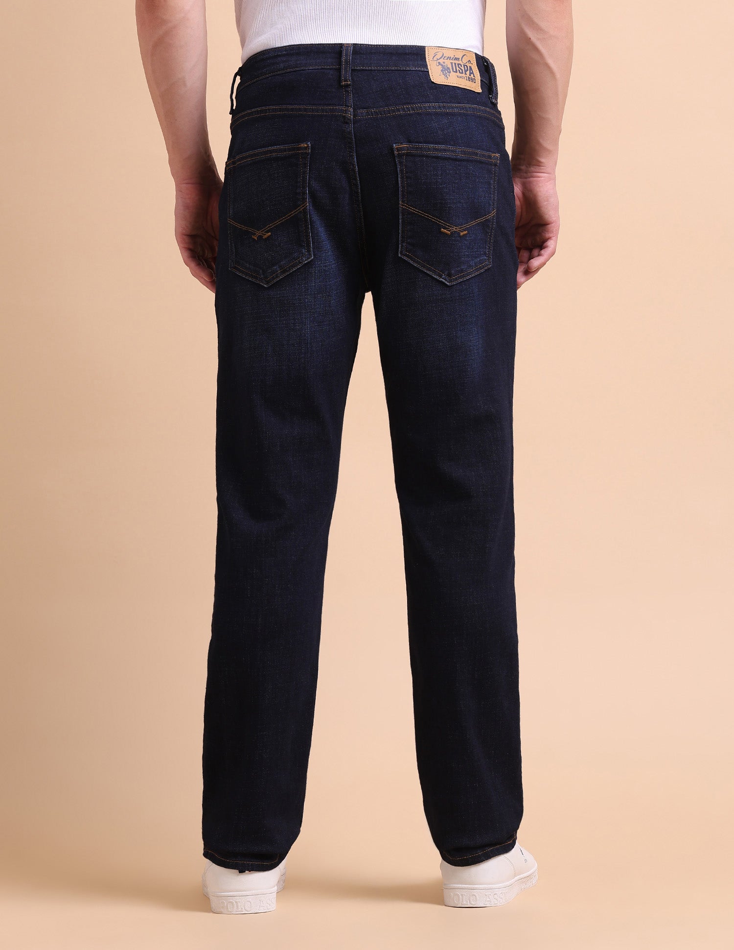 Harold Slim Straight Fit Blue Jeans Dark Blue - U.S. POLO ASSN. | Large