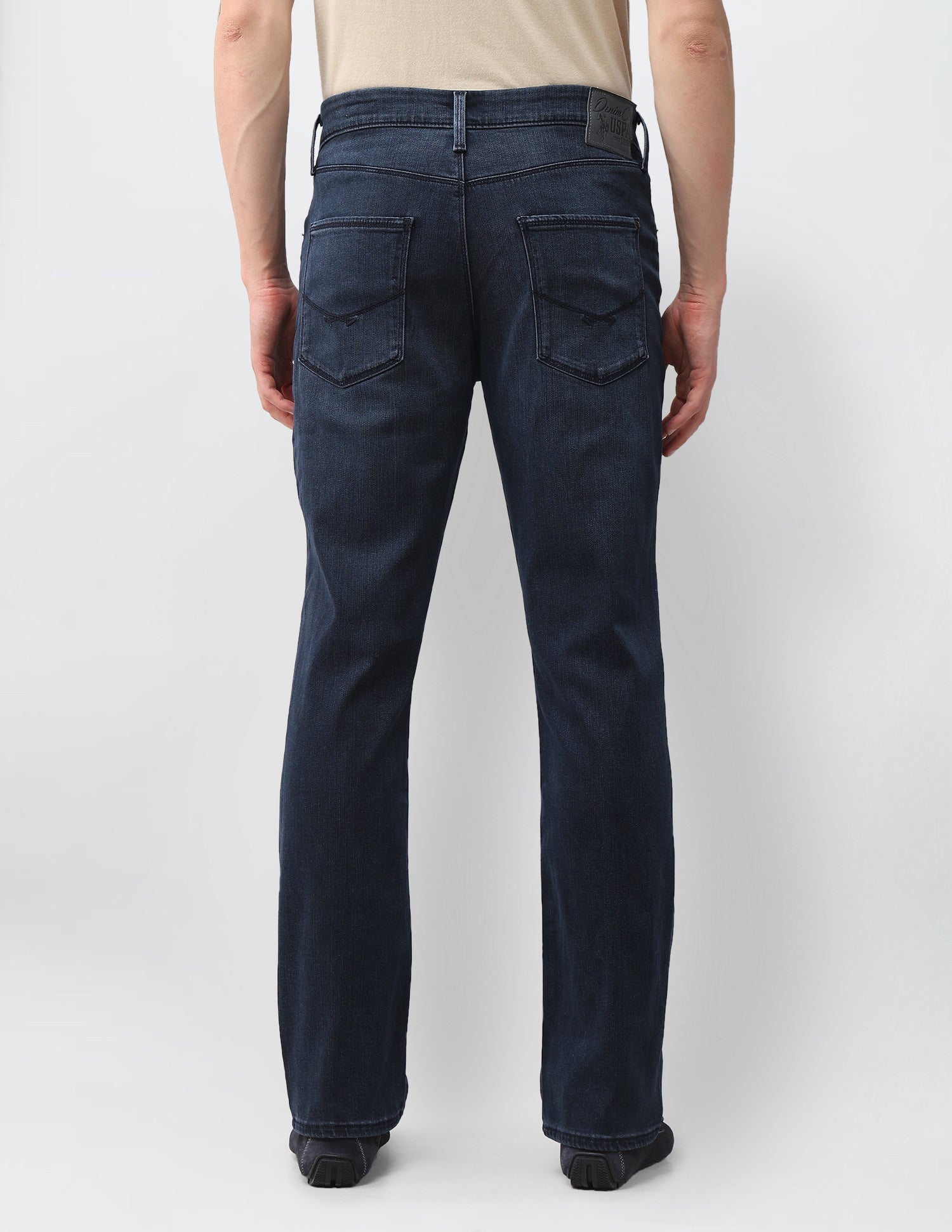 Harold Slim Straight Fit Blue Jeans Mid Blue - U.S. Polo Assn. India | Large