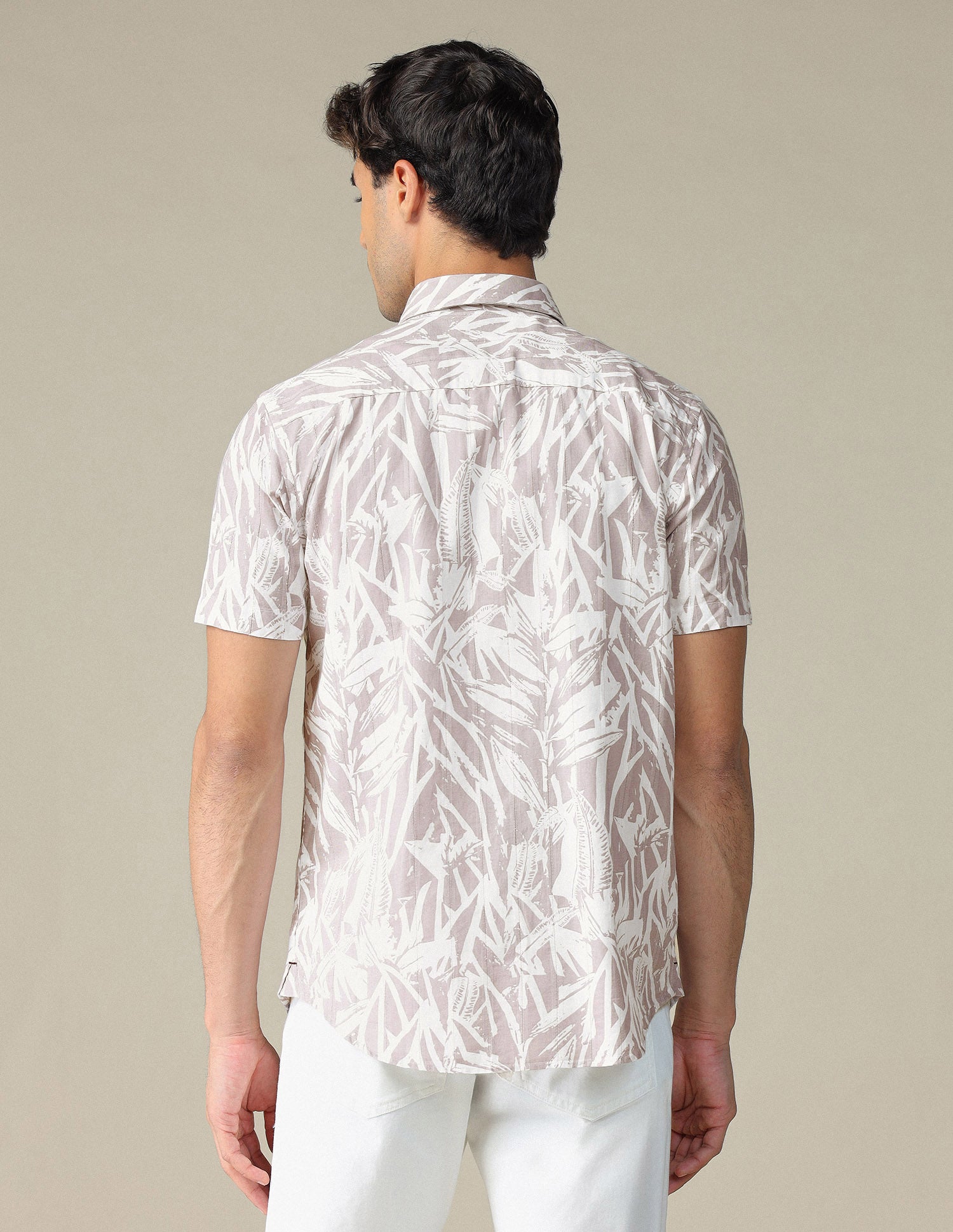 Tropical Printed Dobby Shirt Pink - U.S. POLO ASSN. | Large