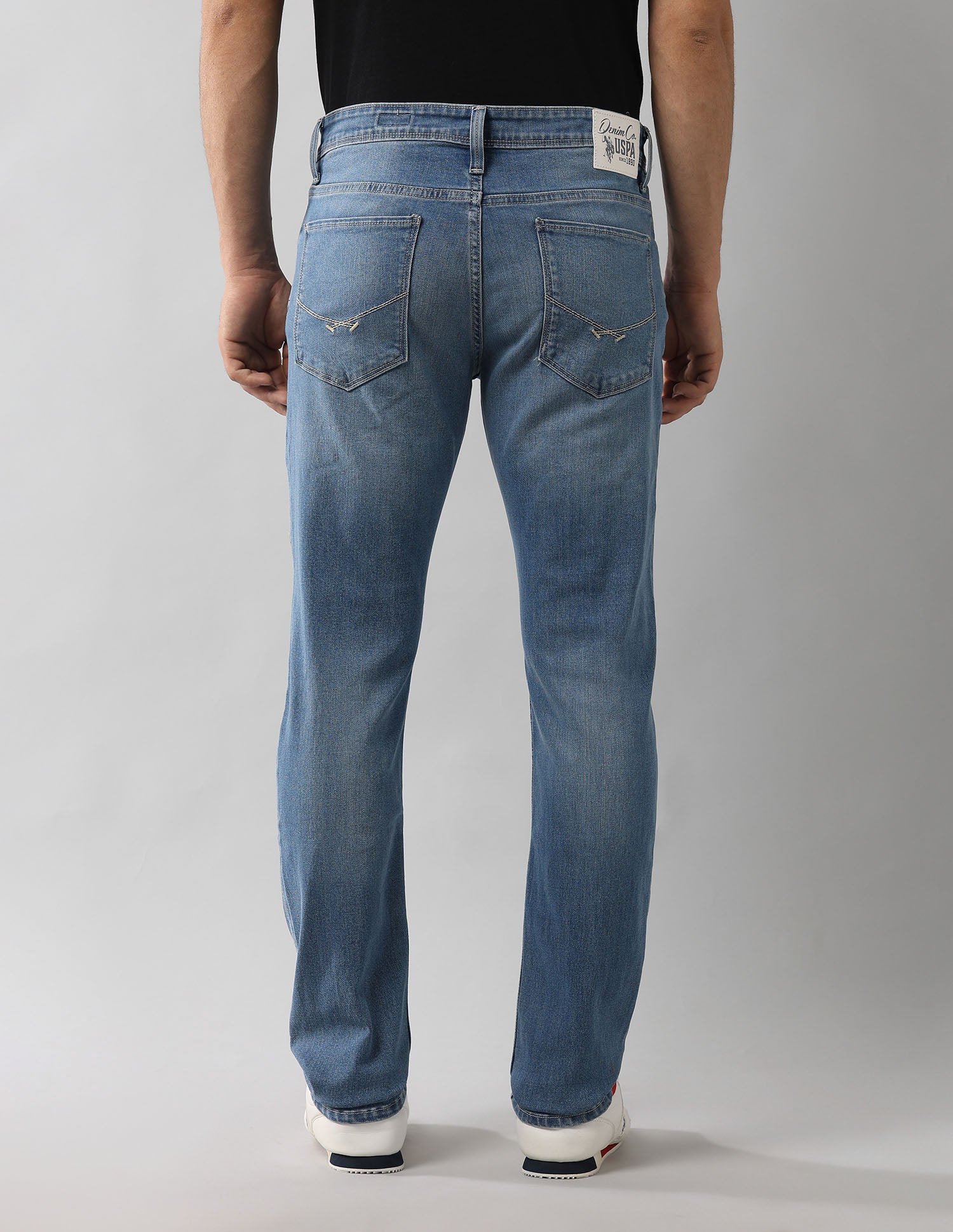 Brandon Fit Slim Tapered Fit Ultra Soft Jeans Blue - U.S. Polo Assn. India | Large