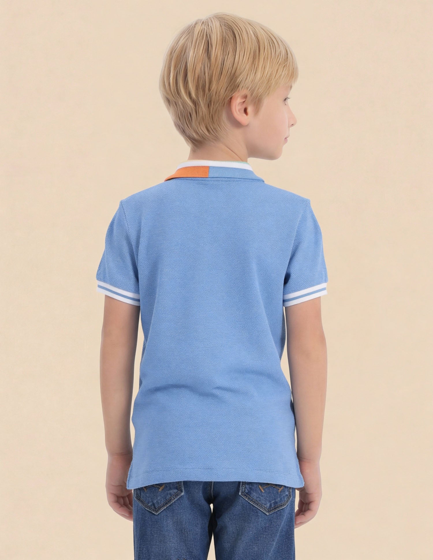 Solid Regular Fit Polo Shirt Blue - U.S. Polo Assn. India | Large