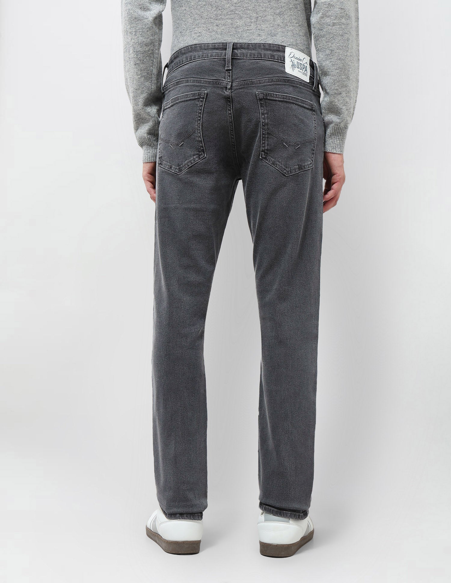 Regallo Skinny Fit Mid Rise Jeans Mid Grey - U.S. Polo Assn. India | Large