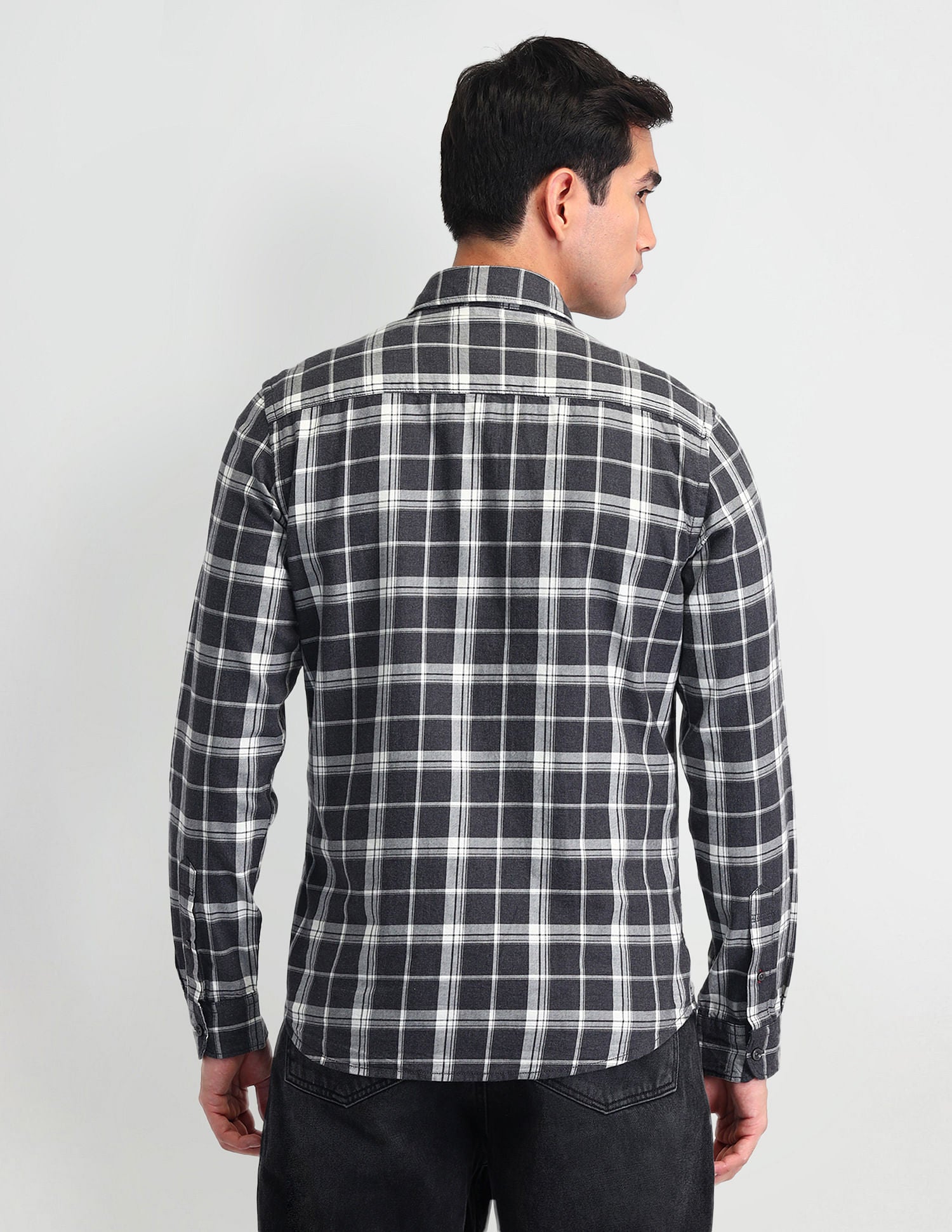 Tartan Check Regular Fit Shirt Grey - U.S. Polo Assn. India | Large