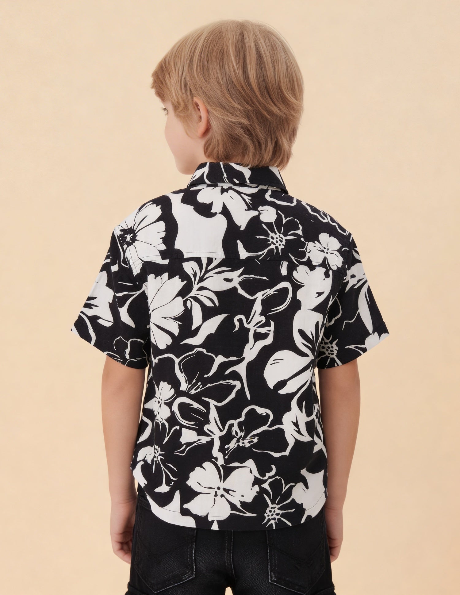 Floral Printed Boxy Fit Shirt Navy - U.S. Polo Assn. India | Large