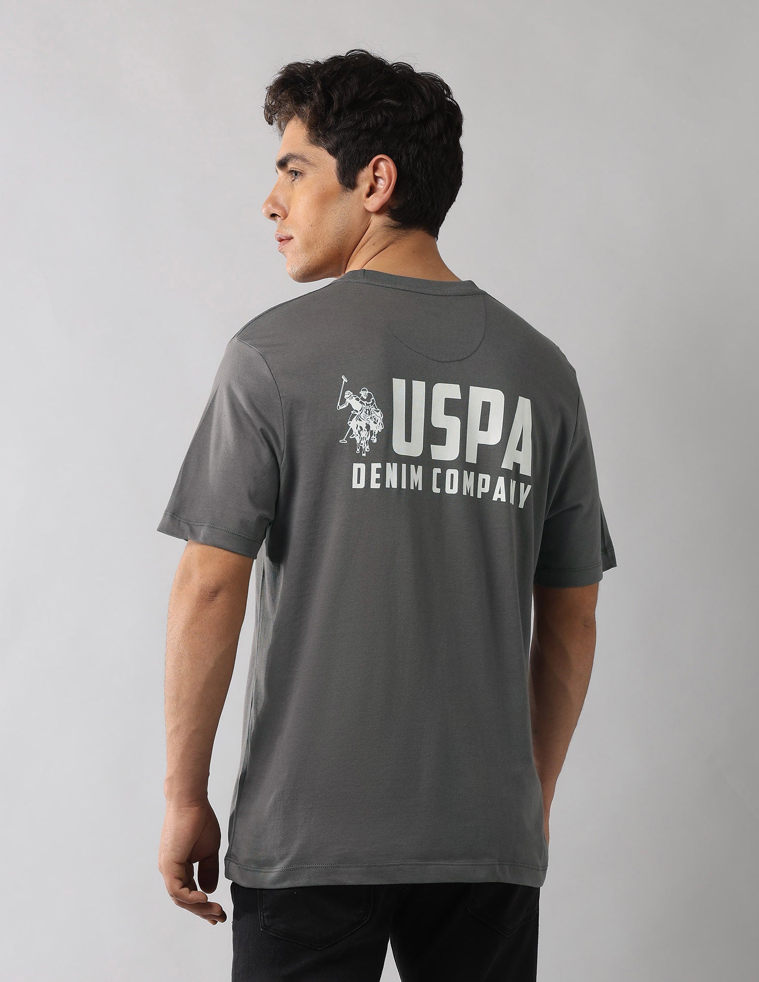 Muscle Fit Americana T-Shirt Dark Grey - U.S. Polo Assn. India | Large