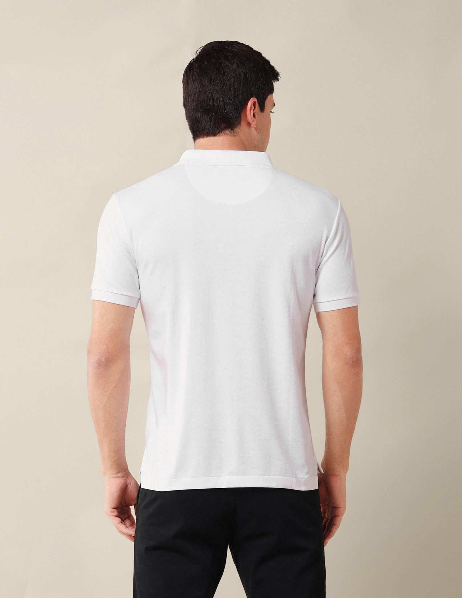 Solid Slim Fit Polo Shirt White - U.S. Polo Assn. India | Large