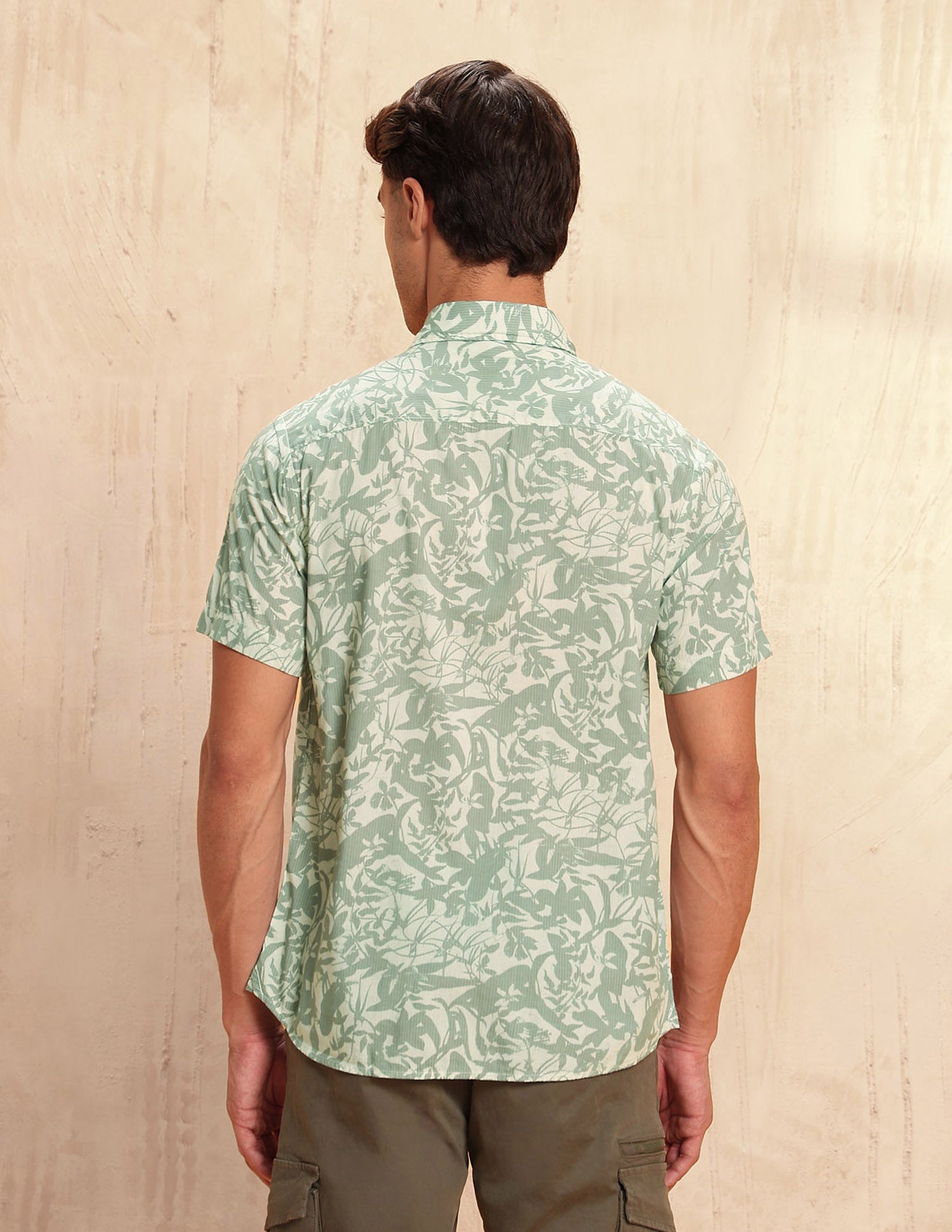 Tropical Printed Legend Of Horseshoe Shirt Green - U.S. POLO ASSN. | Large