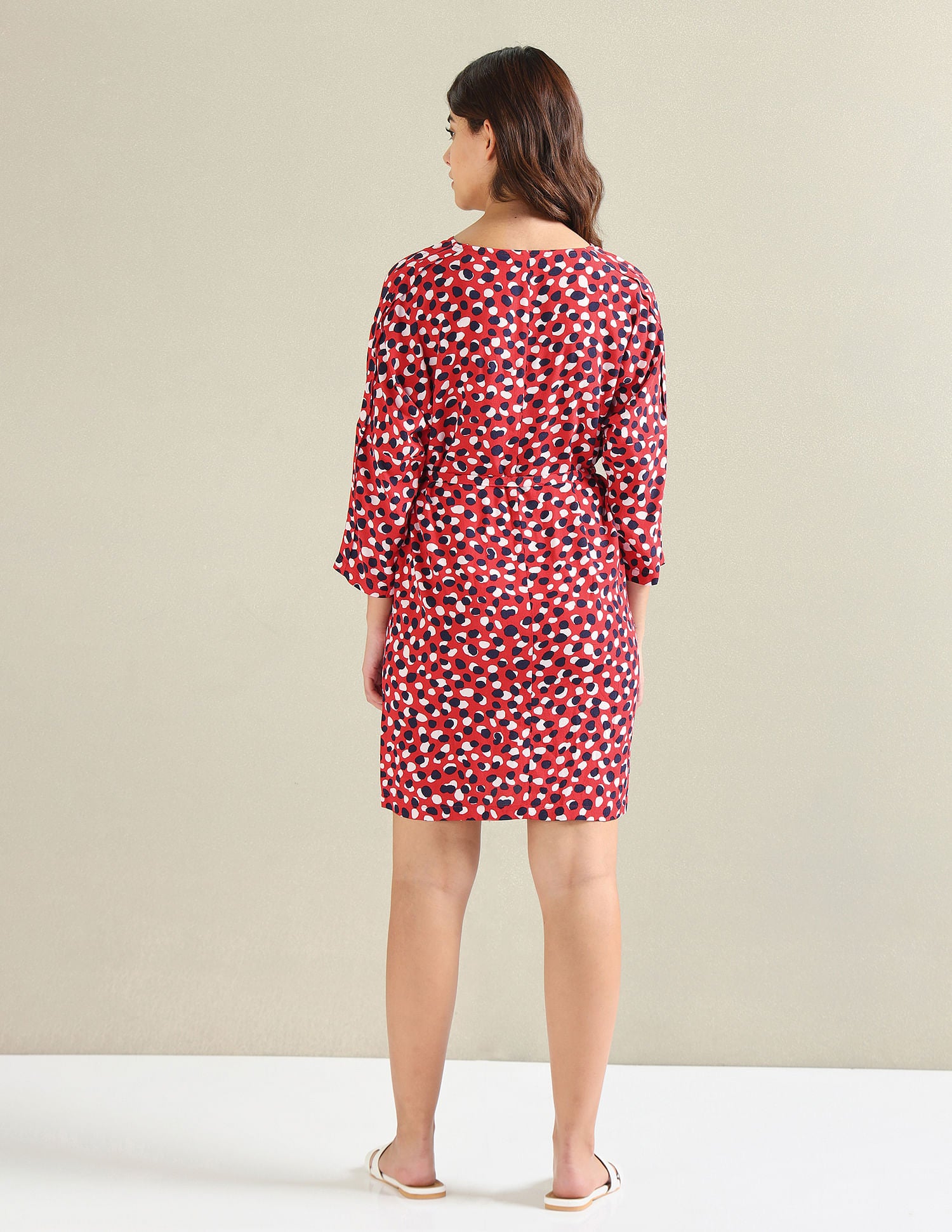 Geometric Print Shift Dress Red - U.S. POLO ASSN. | Large