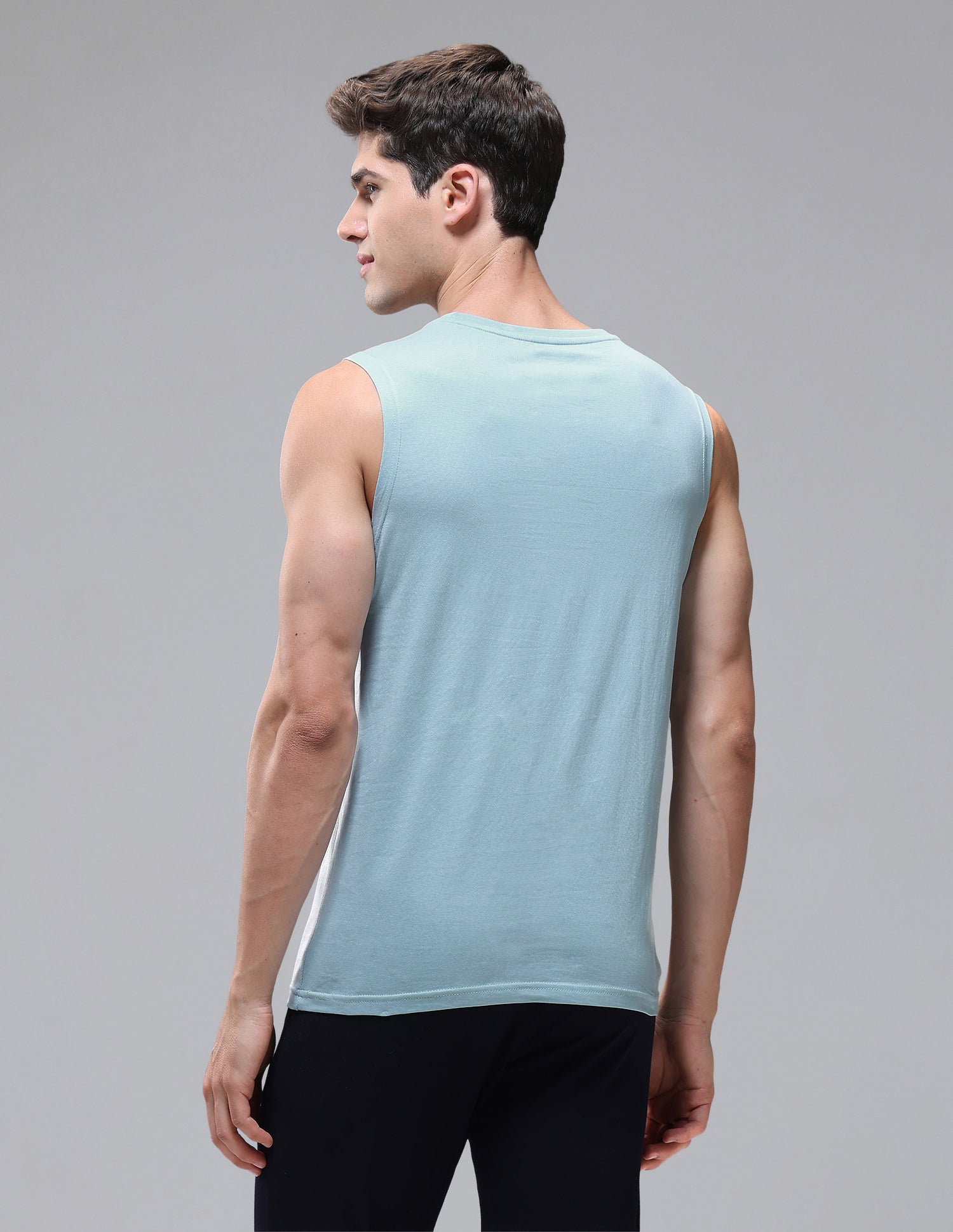 Solid Cotton OEV06 Vest - Pack Of 1 Lt Blue - U.S. Polo Assn. India | Large