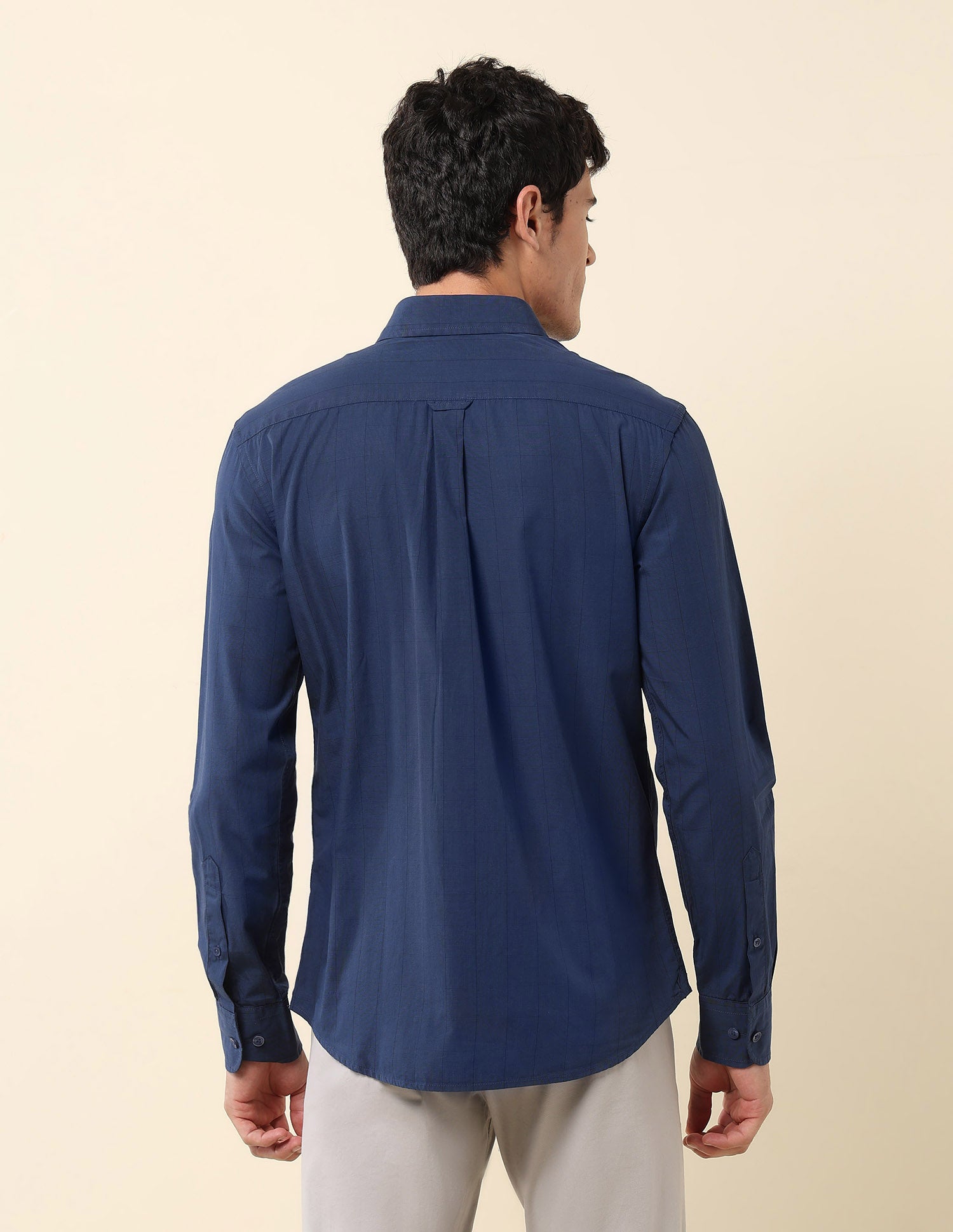 Vertical Striped Pure Cotton Shirt Blue - U.S. Polo Assn. India | Large