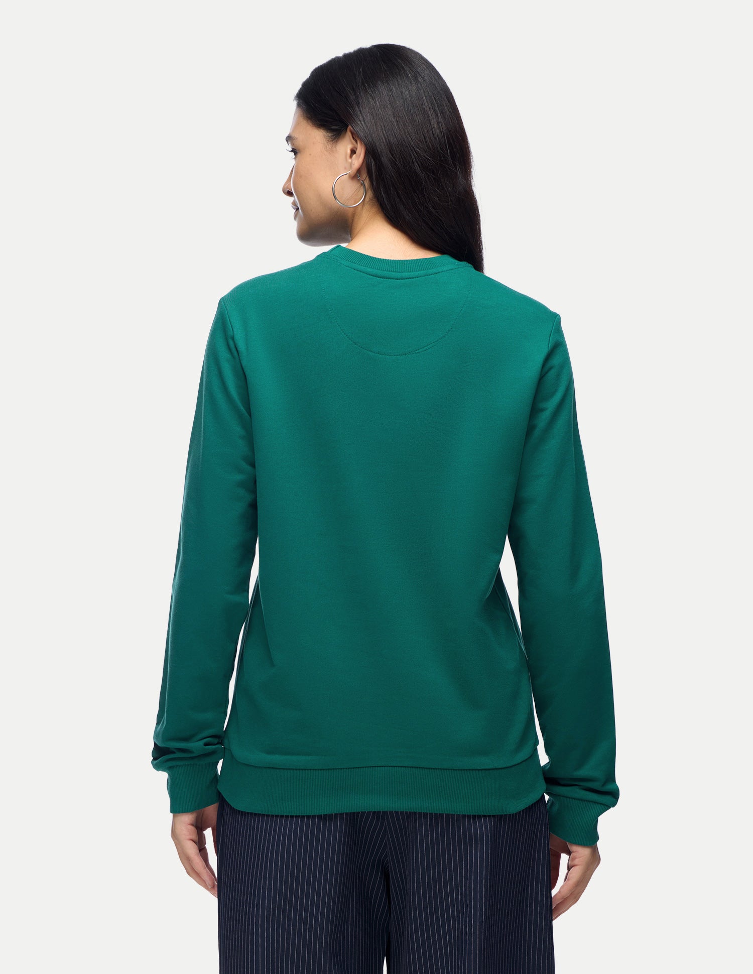 Brand Embroidered Relaxed Fit Sweatshirt Green - U.S. Polo Assn. India | Large