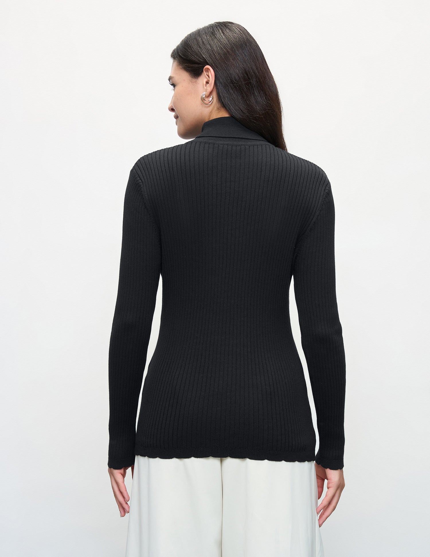 Patterned Knit Regular Fit Sweater Black - U.S. Polo Assn. India | Large