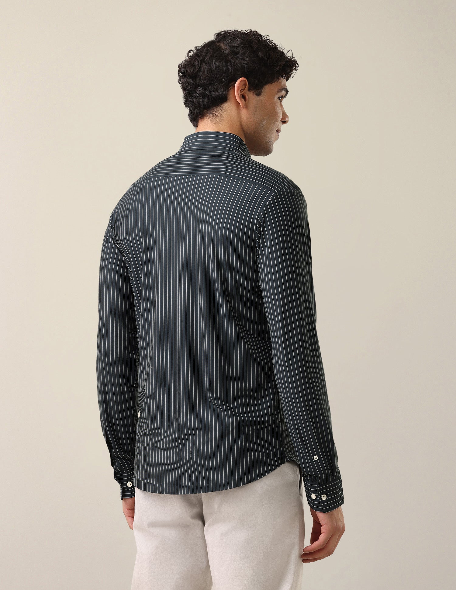 Vertical Striped Knitted Shirt Teal - U.S. Polo Assn. India | Large