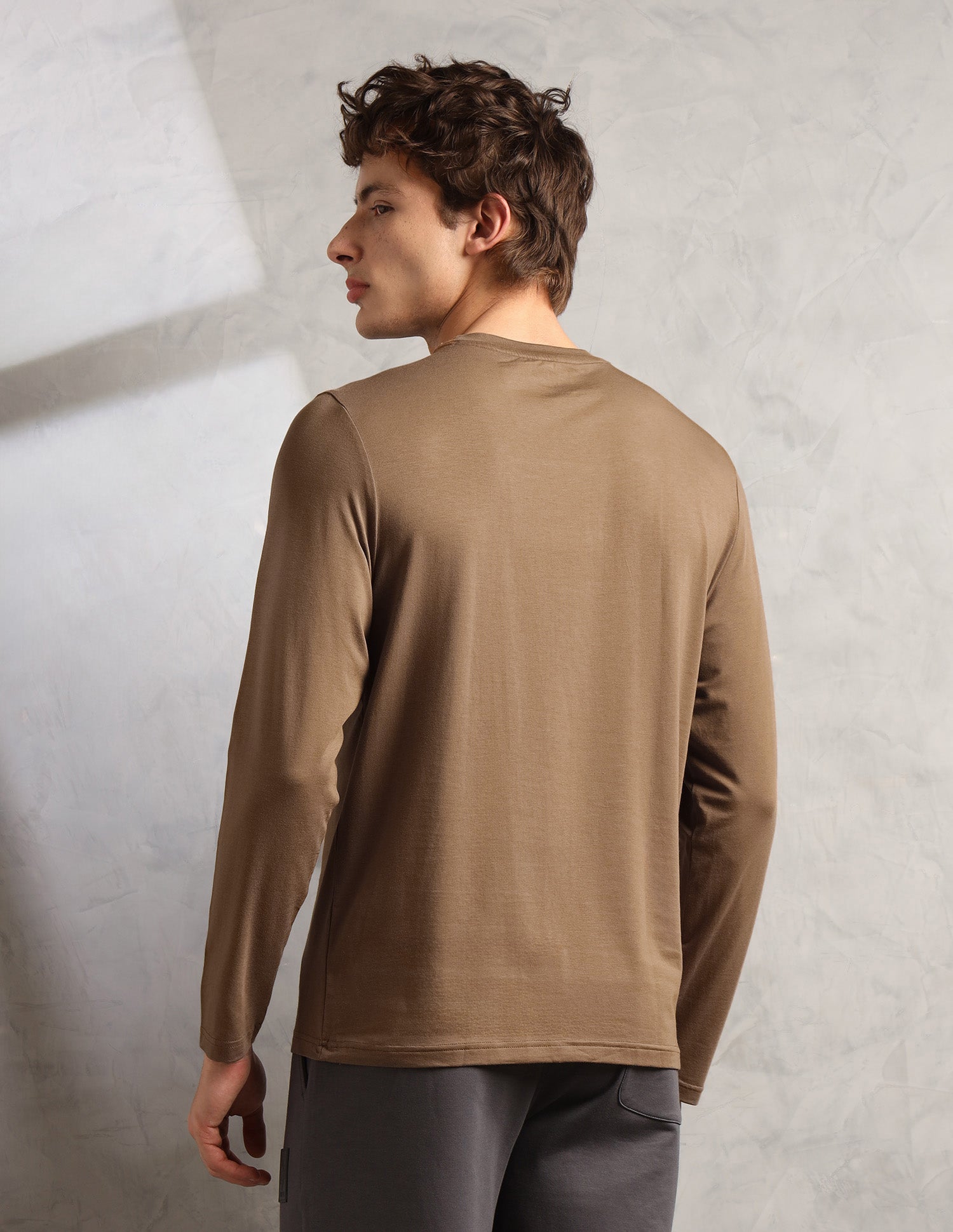 Brethable Full Sleeve PE006-PL Lounge T-Shirt - Pack Of 1 Malt Ball - U.S. Polo Assn. India | Large