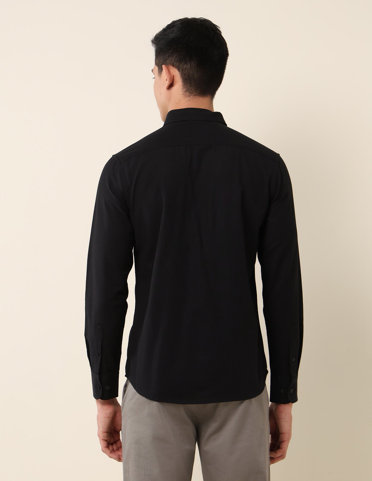 Tailored Fit Twill Shirt Black - U.S. Polo Assn. India | Large