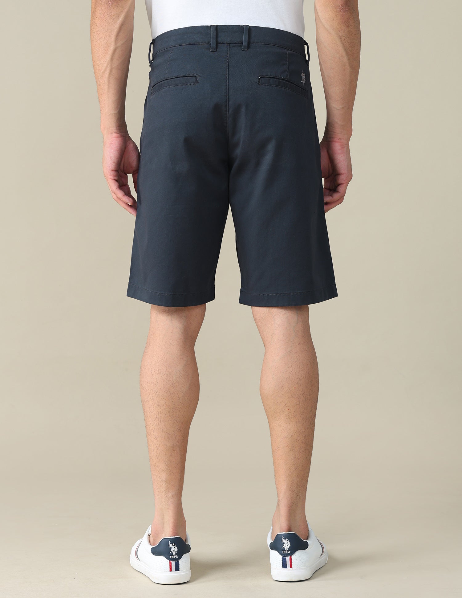 Solid Slim Fit Shorts Navy - U.S. POLO ASSN. | Large