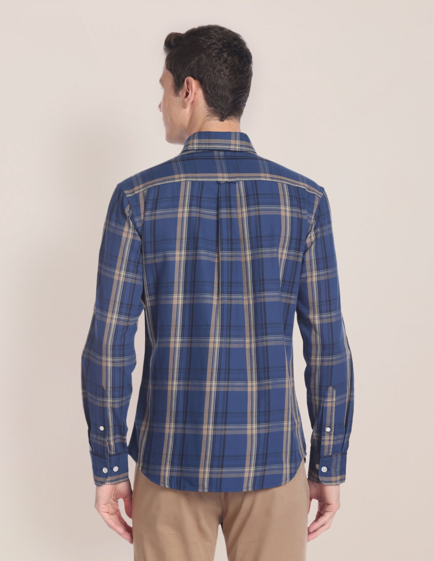 Tartan Check Twill Shirt Blue - U.S. Polo Assn. India | Large