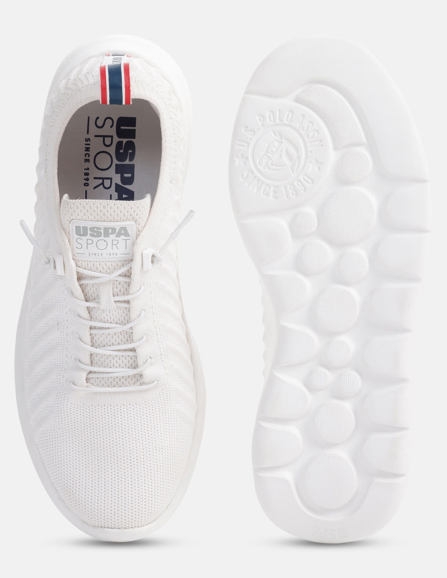 Men Solid Rocco Sports Sneakers White - U.S. Polo Assn. India | Large