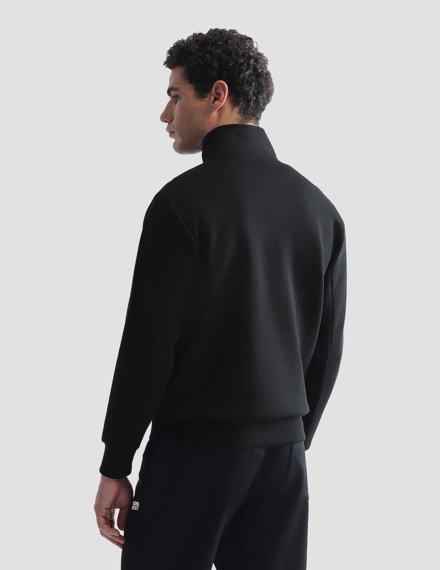 Regular Fit Zipper Active Sweatshirt Black - U.S. Polo Assn. India | Large