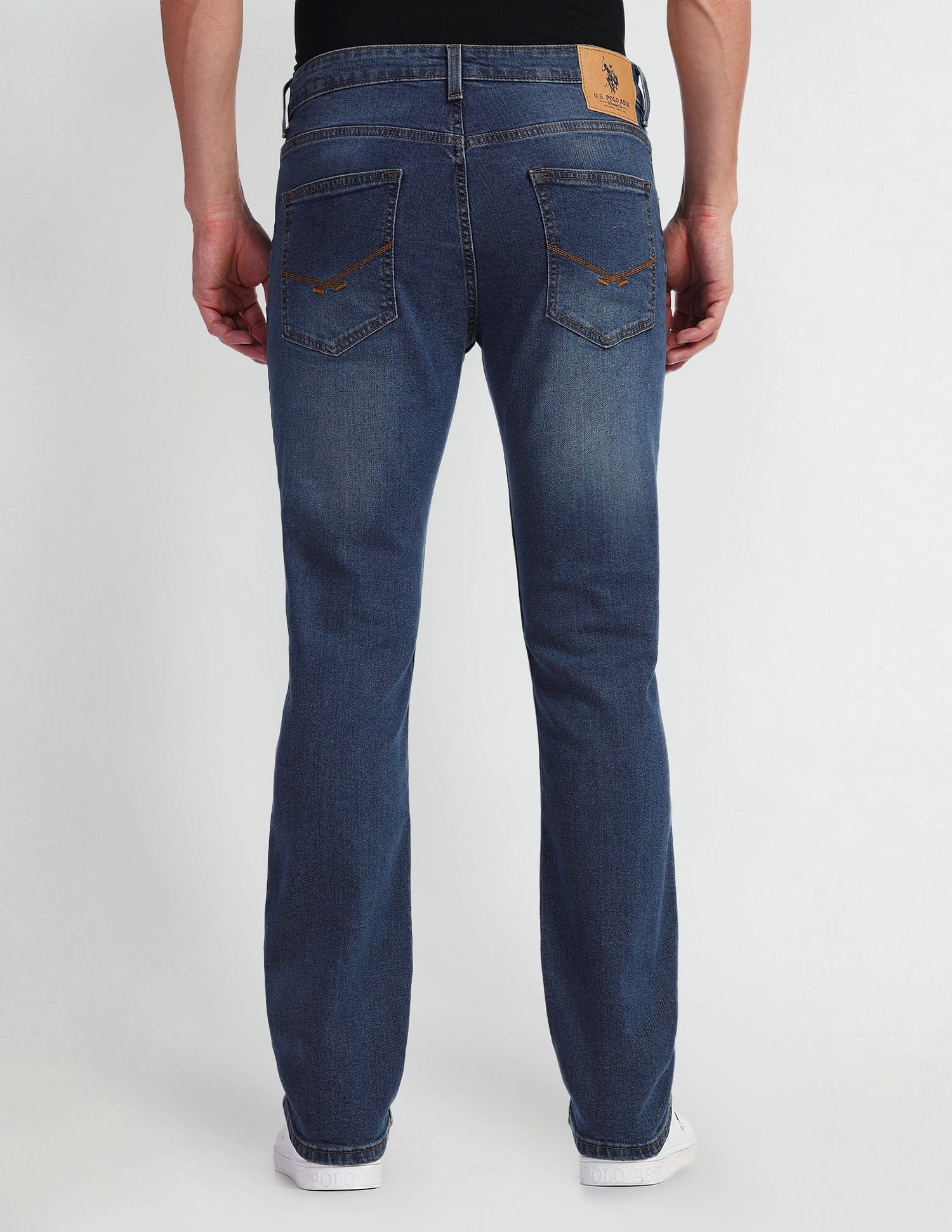 Harold Slim Straight Fit Blue Jeans Blue - U.S. Polo Assn. India | Large