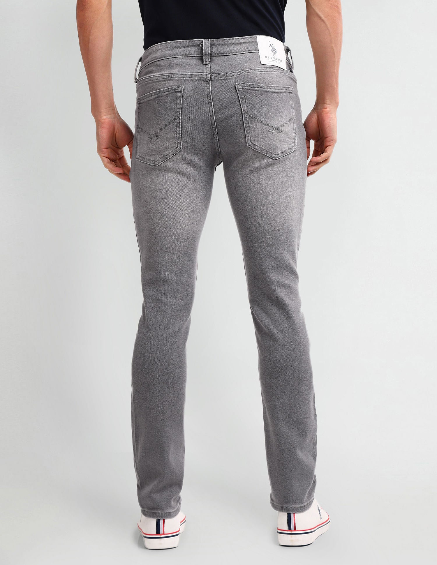 Brandon Slim Tapered Grey Jeans Grey - U.S. Polo Assn. India | Large