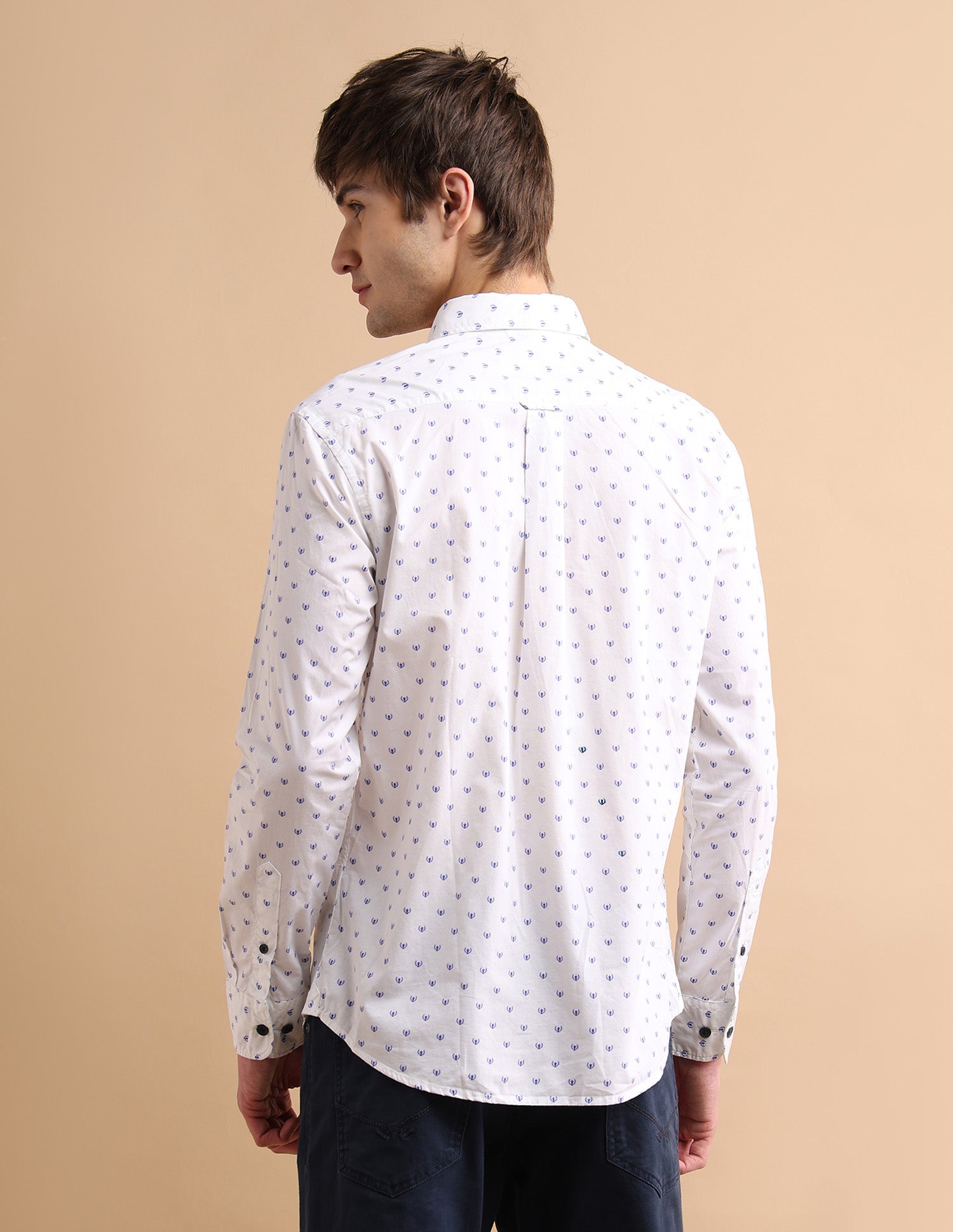 Crest Print Shirt White - U.S. POLO ASSN. | Large