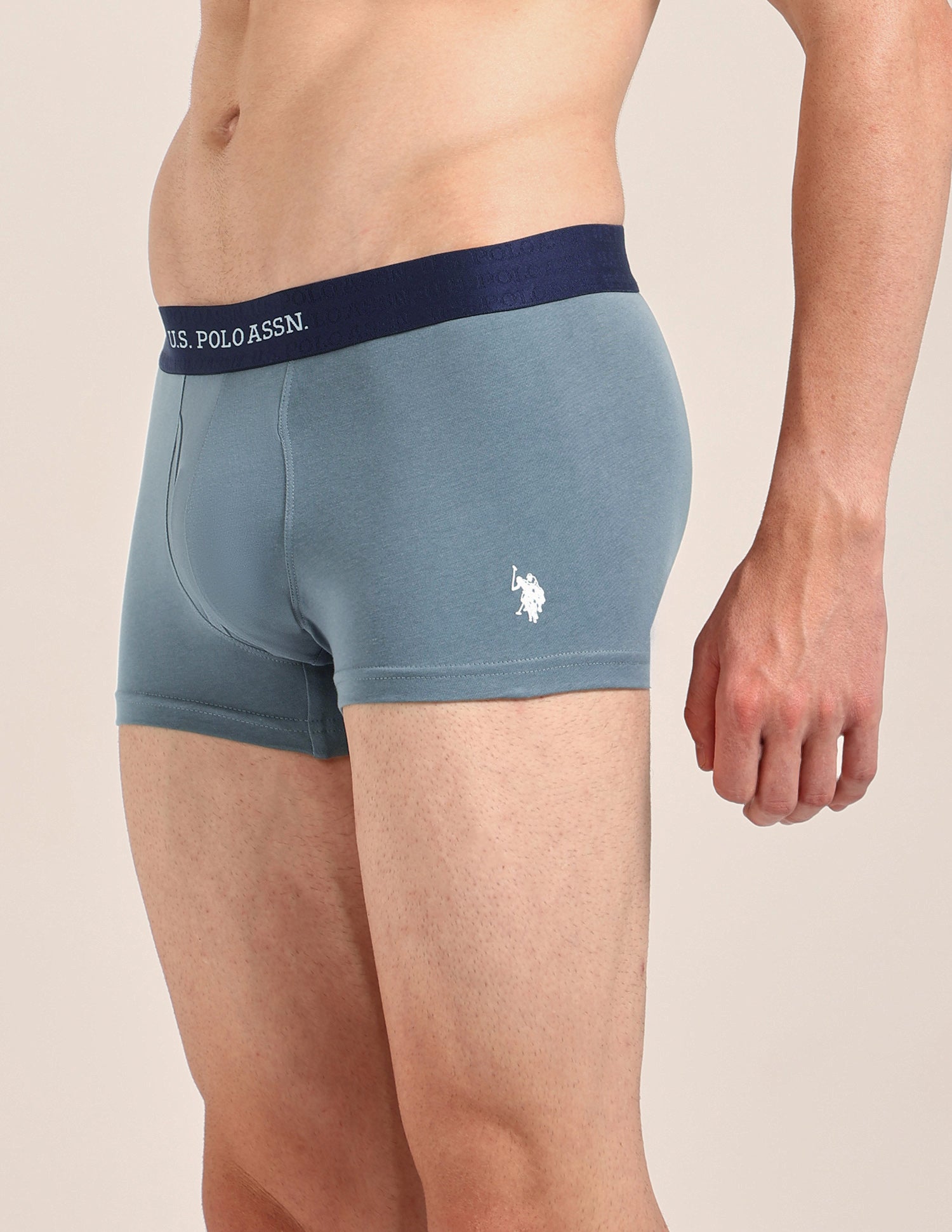 Cotton Stretch Antimicrobial OET21 Trunk - Pack Of 2 Navy/Stromy Weather - U.S. Polo Assn. India | Large